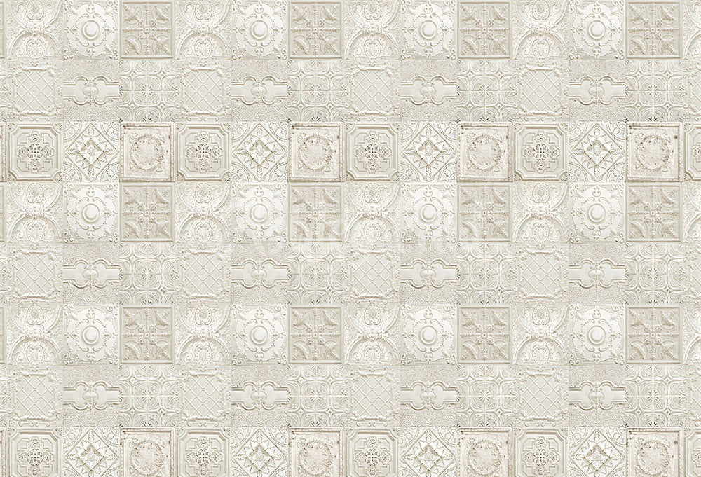 Kate Cream Tile Wall Backdrop Designed by Ashley Paul - Kate Backdrop AU