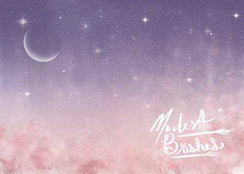 Kate Soft Celestial Night Backdrop Designed by Modest Brushes - Kate Backdrop AU