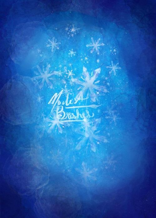 Kate Blue Frozen Backdrop for Photography Designed by Modest Brushes