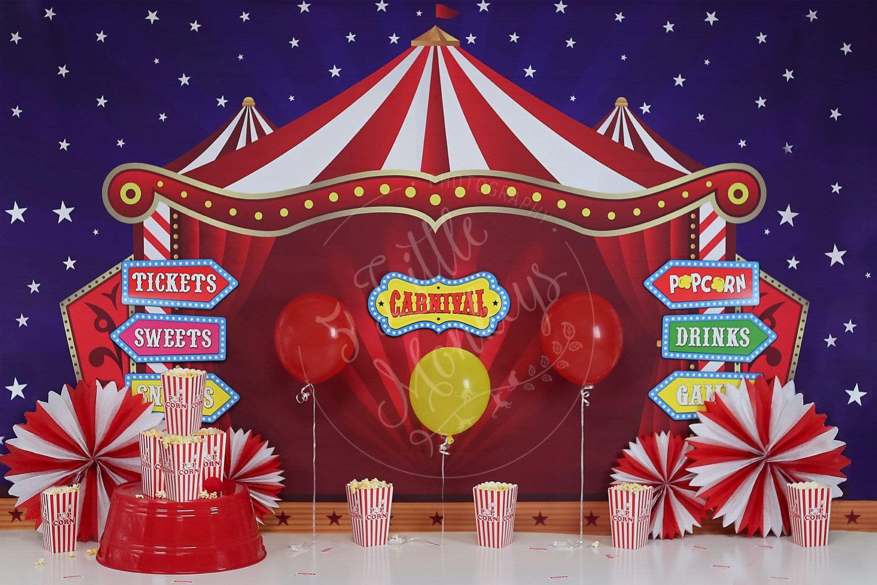 Kate Cake Smash Carnival Backdrop for Photography Designed By Sherie Skelly