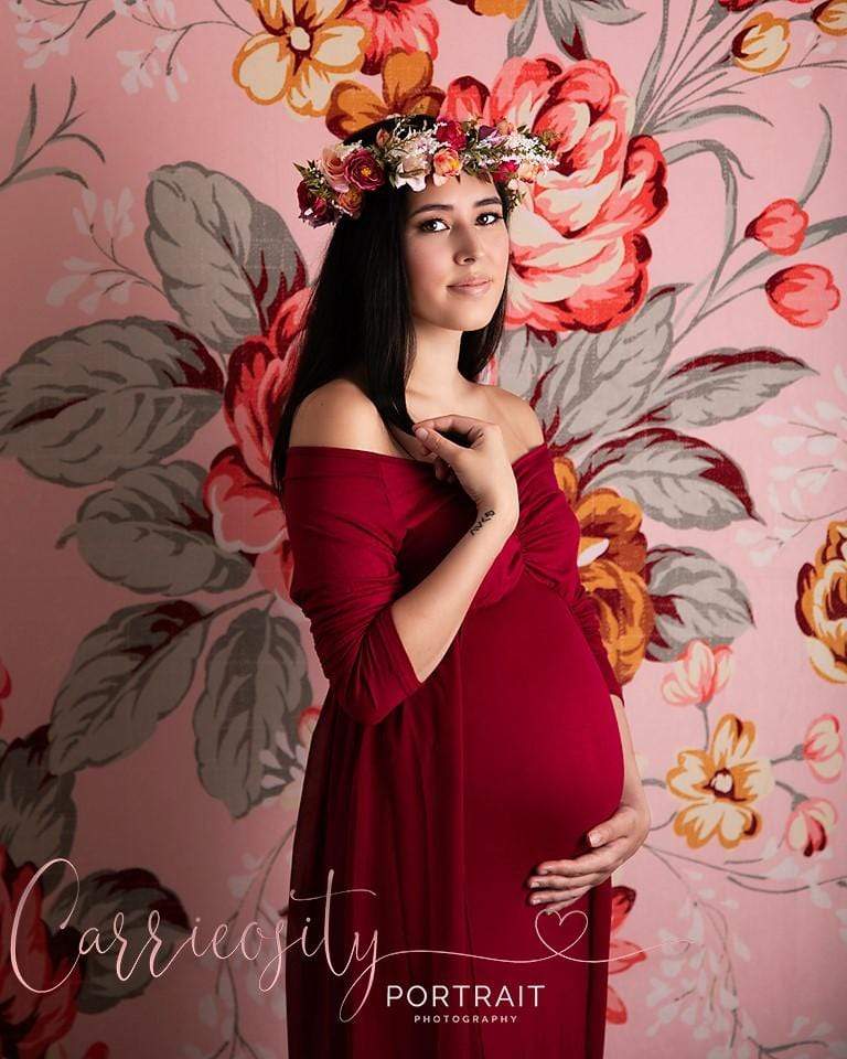 Kate Valentine'S Day Pink Flowers Photography Backdrop - Kate Backdrop AU