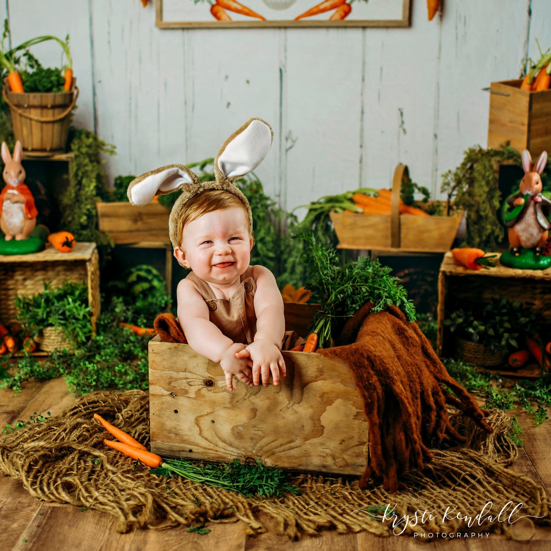 Kate Carrot Patch Easter Backdrop Designed by Megan Leigh Photography - Kate Backdrop AU