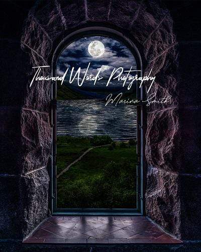 Kate Castle Window View Night Backdrop Designed by Marina Smith - Kate Backdrop AU