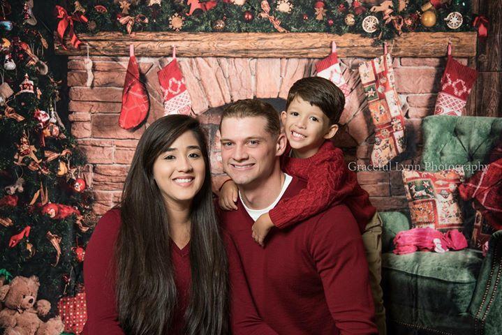 Kate Christmas Fireplace parlor Decorations Backdrop for Photography - Kate Backdrop AU