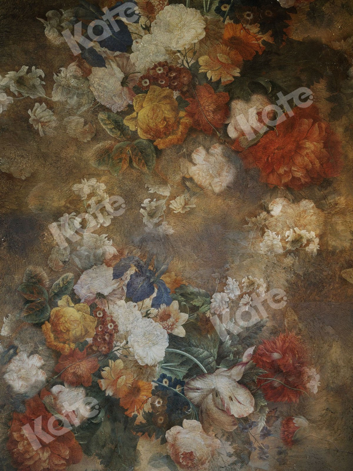 Kate Fine Art Retro Florals Backdrop for Photography