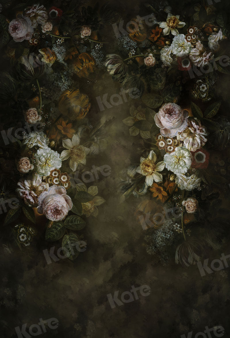 Kate Vintage Flowers Boudoir Backdrop for Photography