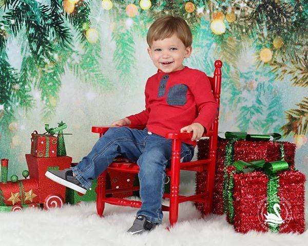 Kate Fantasy Christmas Pine tree branch winter Bokeh Backdrops for Photography - Kate Backdrop AU