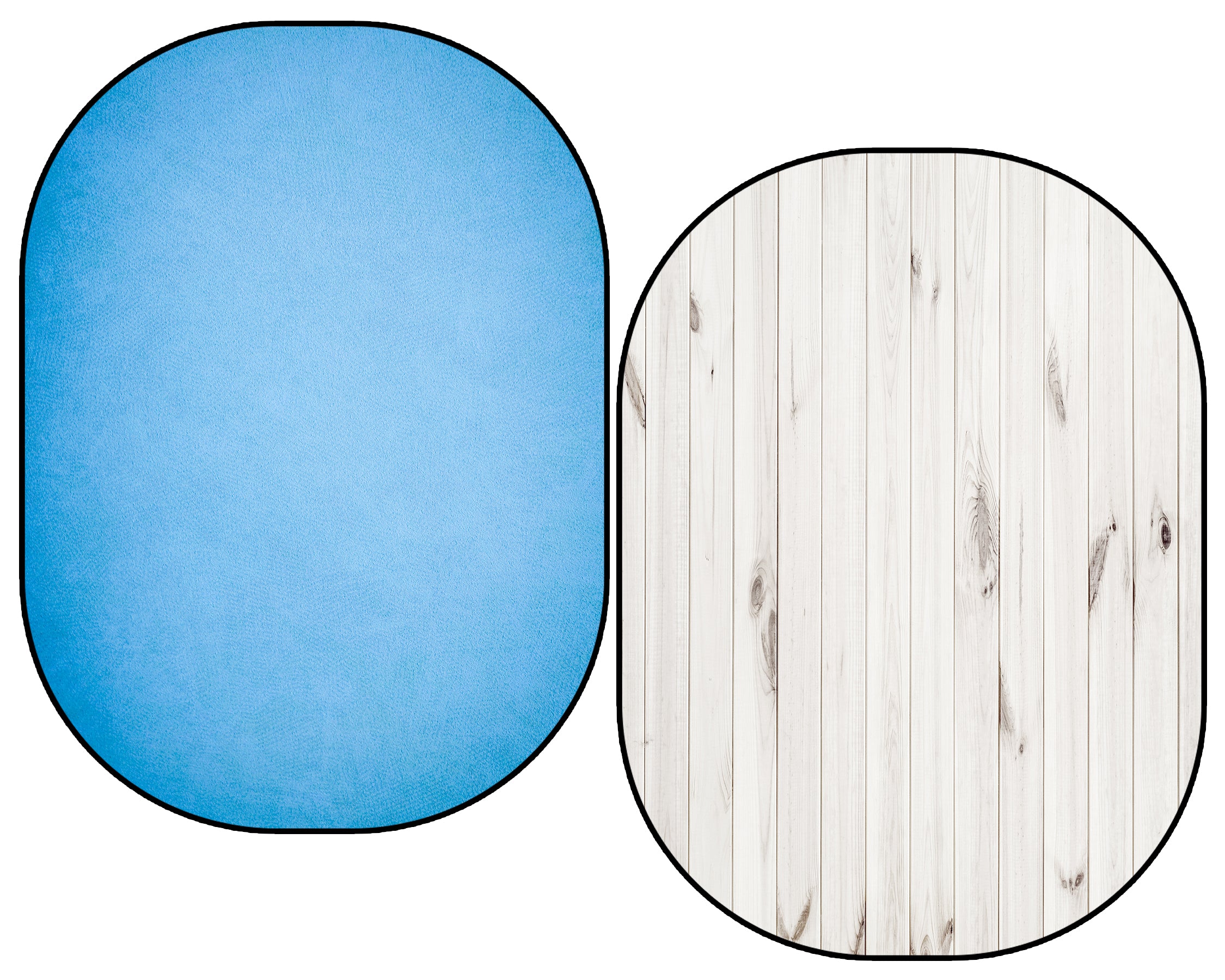 Kate White Wood / Light Blue Collapsible Backdrop Photography 5X6.5ft(1.5x2m)