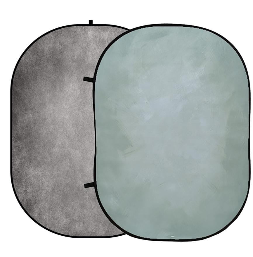 Kate Abstract Gray Green/Abstract Gray Collapsible Backdrop Photography 5X6.5ft(1.5x2m) - Kate Backdrop AU