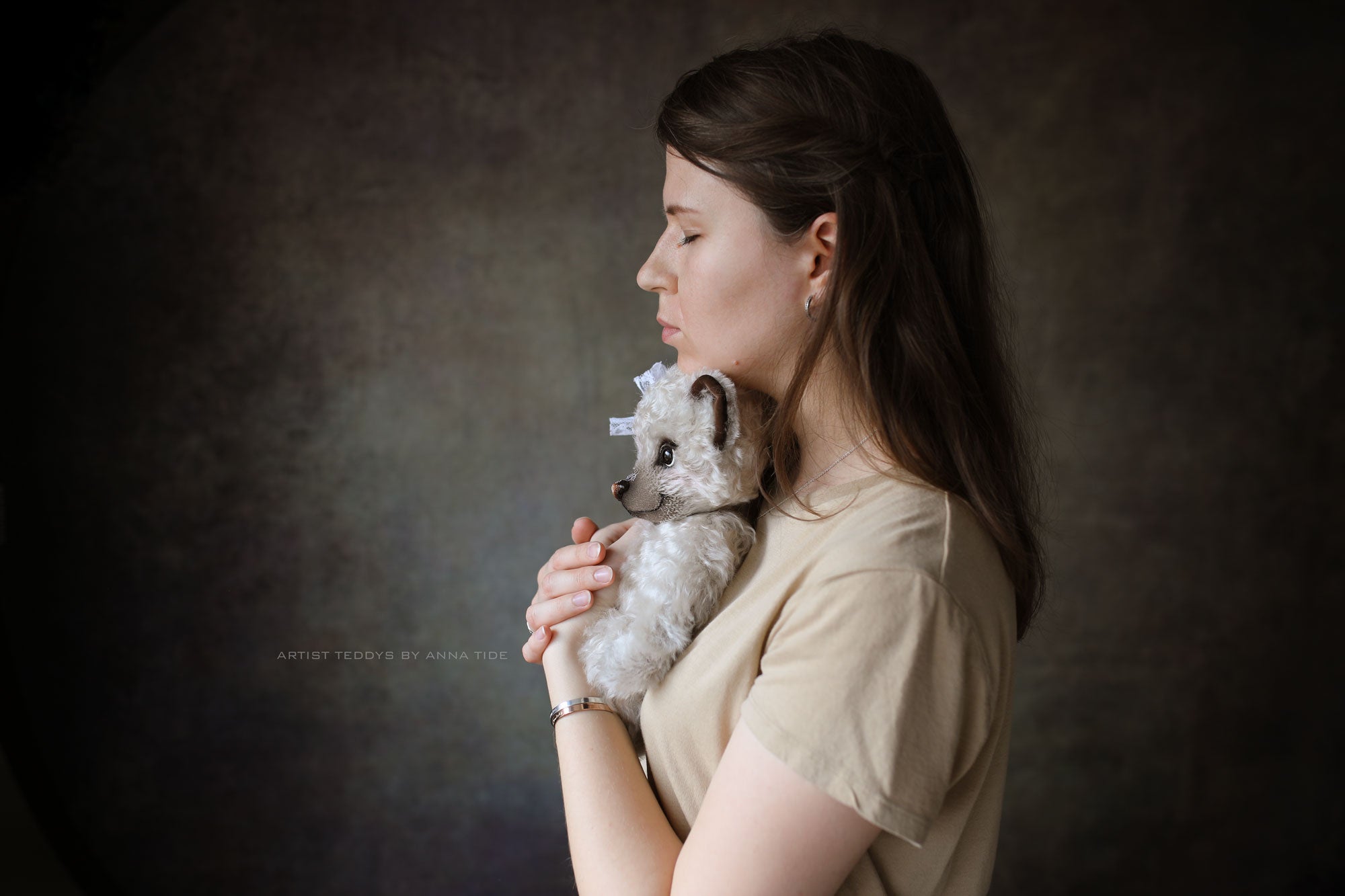 Kate Dark Brown Abstract Texture/Silver Grey Texture Collapsible Backdrop Photography 5X6.5ft(1.5x2m)