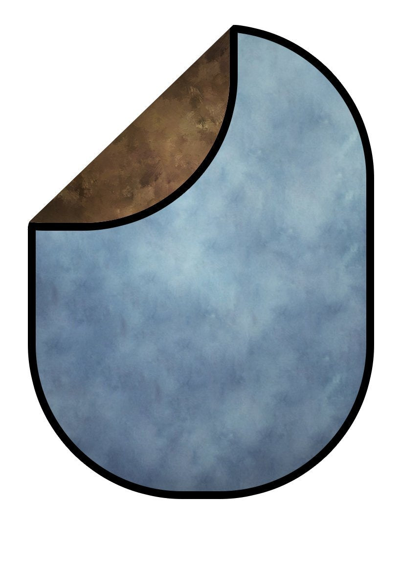 Kate Brown Oil Painting/Blue Texture Collapsible Backdrop Photography 5X6.5ft(1.5x2m) - katebackdrop AU