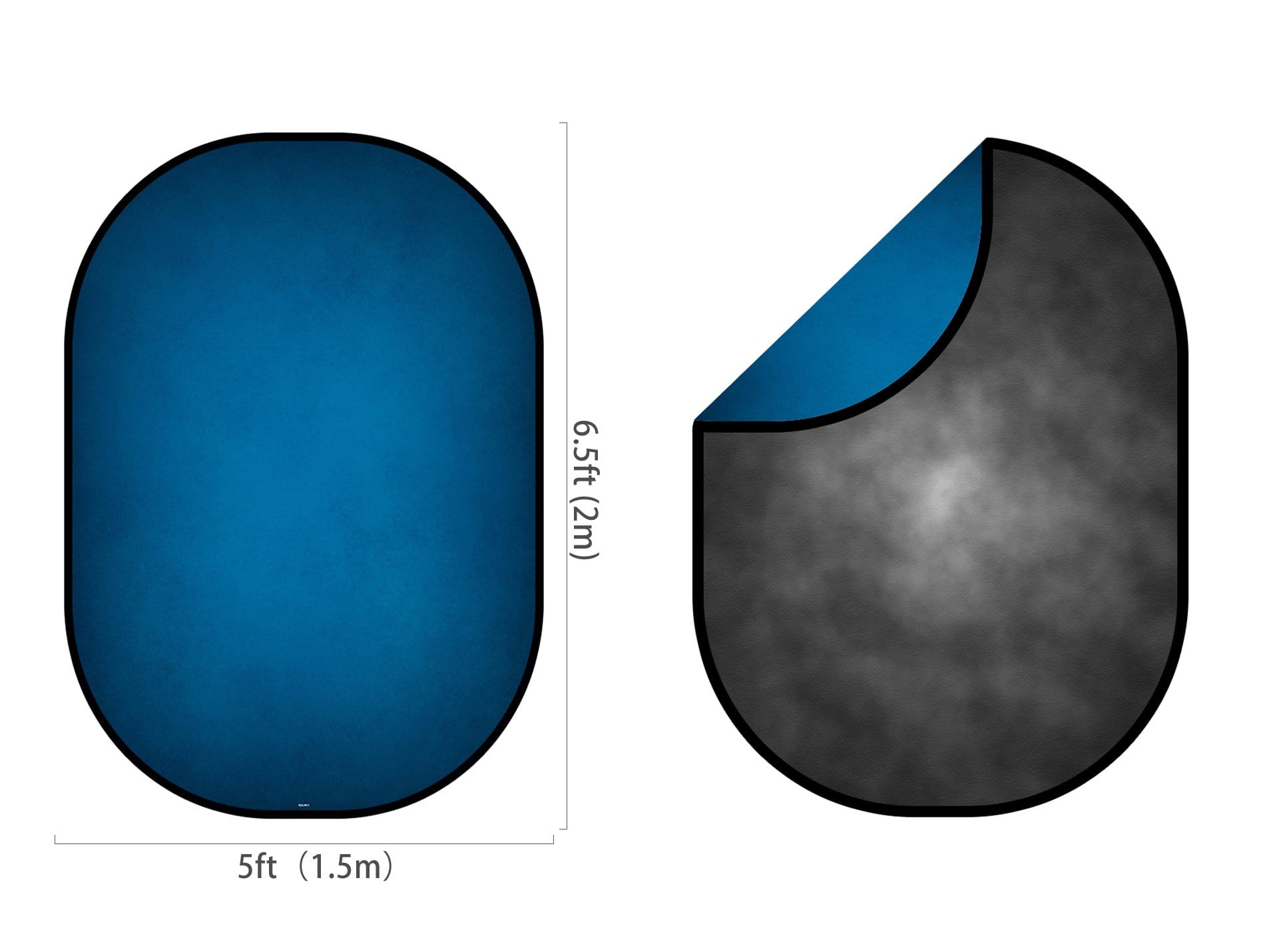 Kate Abstract Dark Gray/Blue Collapsible Backdrop Photography 5X6.5ft(1.5x2m) - Kate Backdrop AU