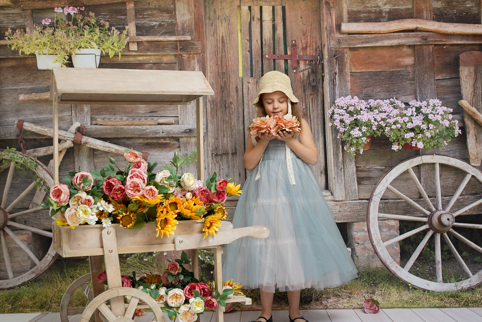 Kate Outdoor Backdrop Old Wood Barn for Photography