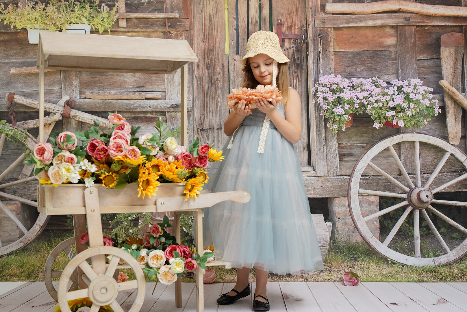 Kate Outdoor Backdrop Old Wood Barn for Photography