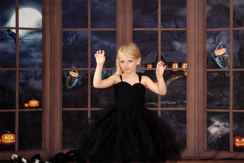 Kate Wooden Window Halloween Backdrop Designed by Chain Photography