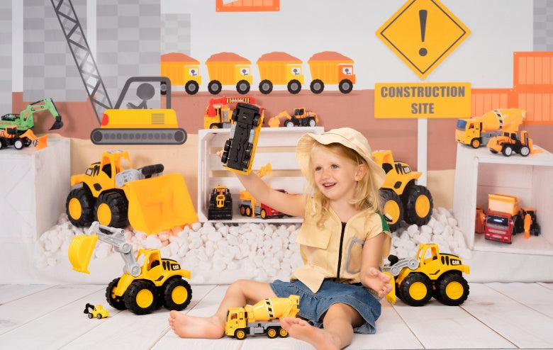 Kate Construction Site Backdrop Kids Toys for Photography