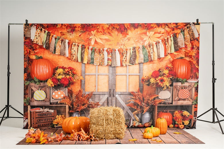Kate Autumn Harvest Thanksgiving Backdrop - Kate Backdrop AU