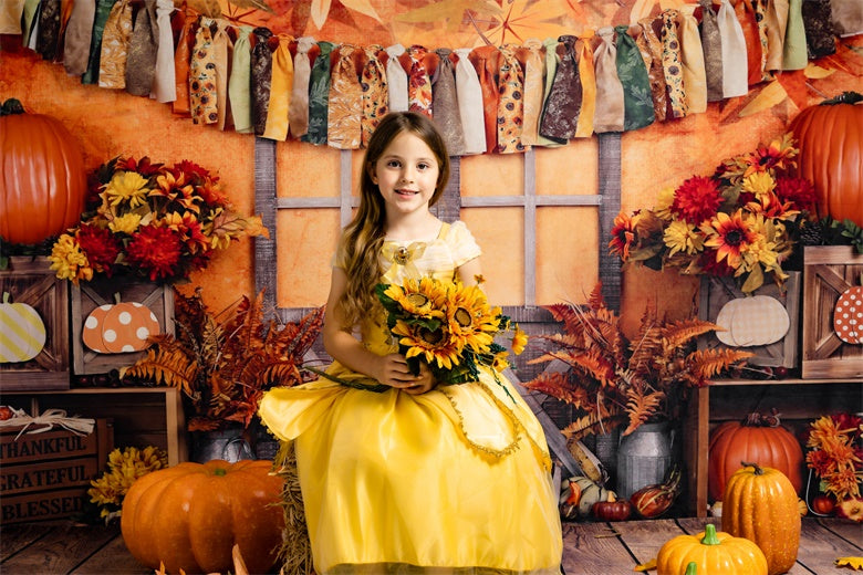 Kate Autumn Harvest Thanksgiving Backdrop - Kate Backdrop AU