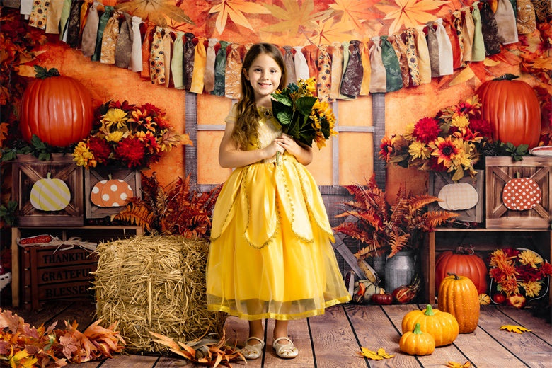 Kate Autumn Harvest Thanksgiving Backdrop - Kate Backdrop AU
