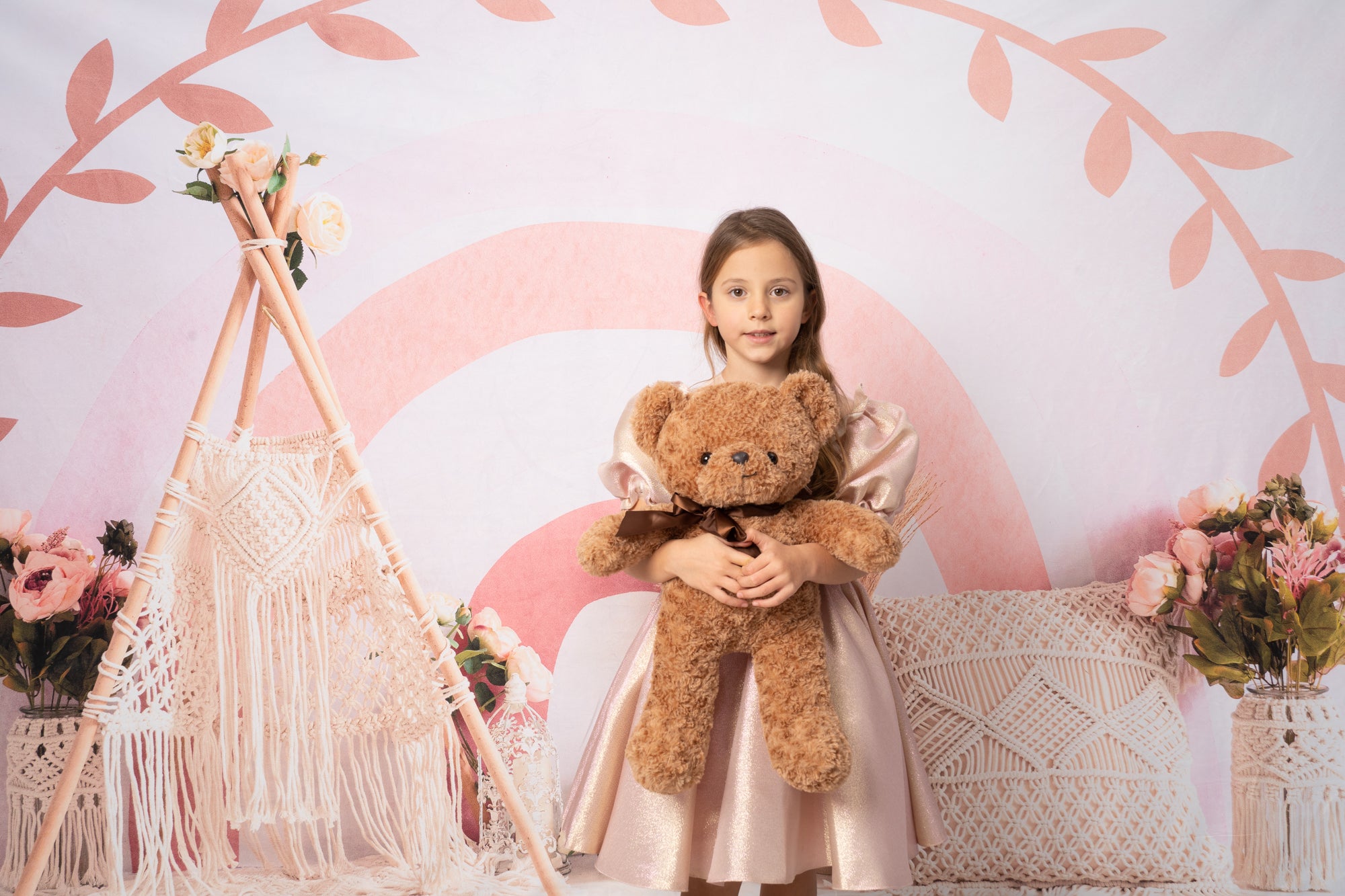 Kate Pink Pillow Tent Backdrop Rainbow for Photography