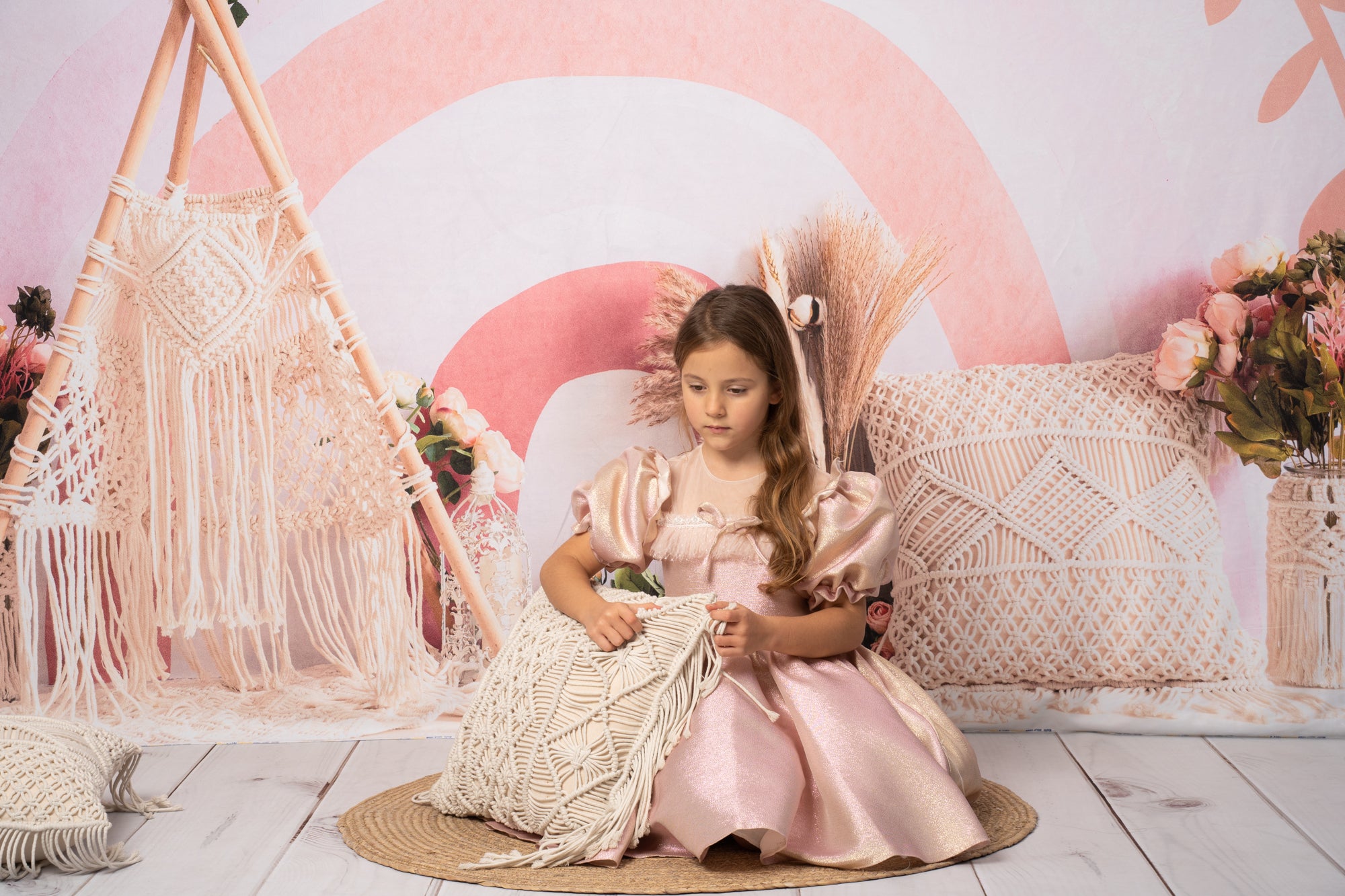 Kate Pink Pillow Tent Backdrop Rainbow for Photography - Kate Backdrop AU