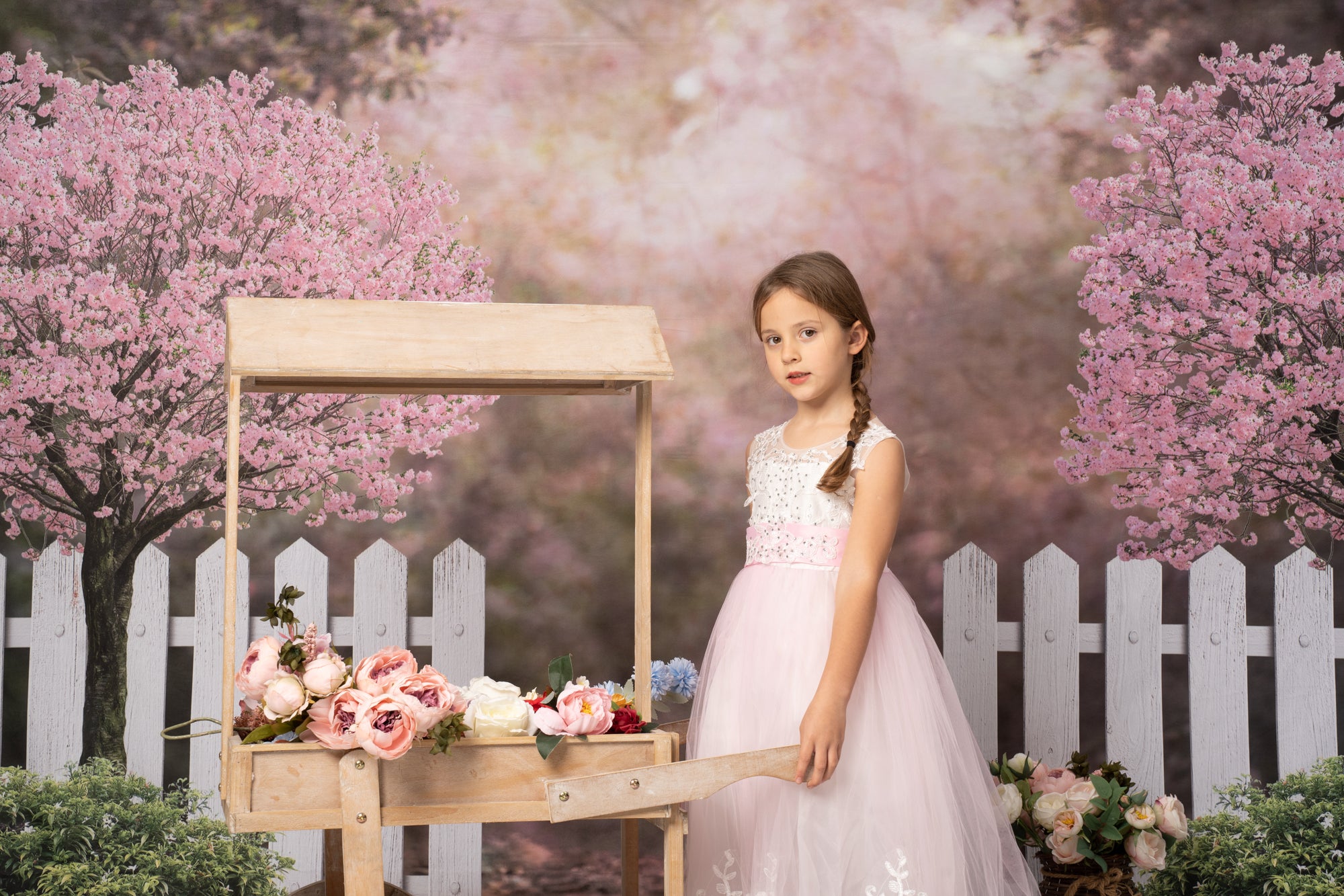 Kate Spring Garden Cherry Blossoms Backdrop for Photography - Kate Backdrop AU