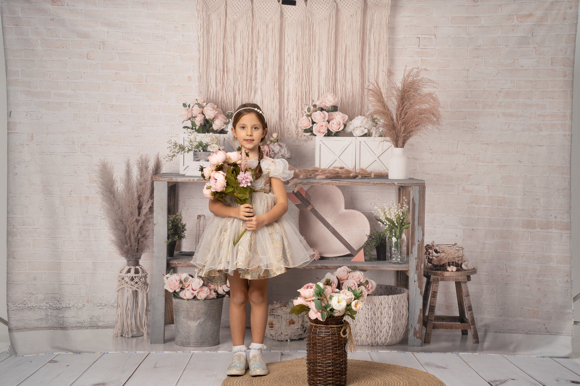 Kate Boho Valentine's Day Backdrop Designed by Mandy Ringe Photography - Kate Backdrop AU