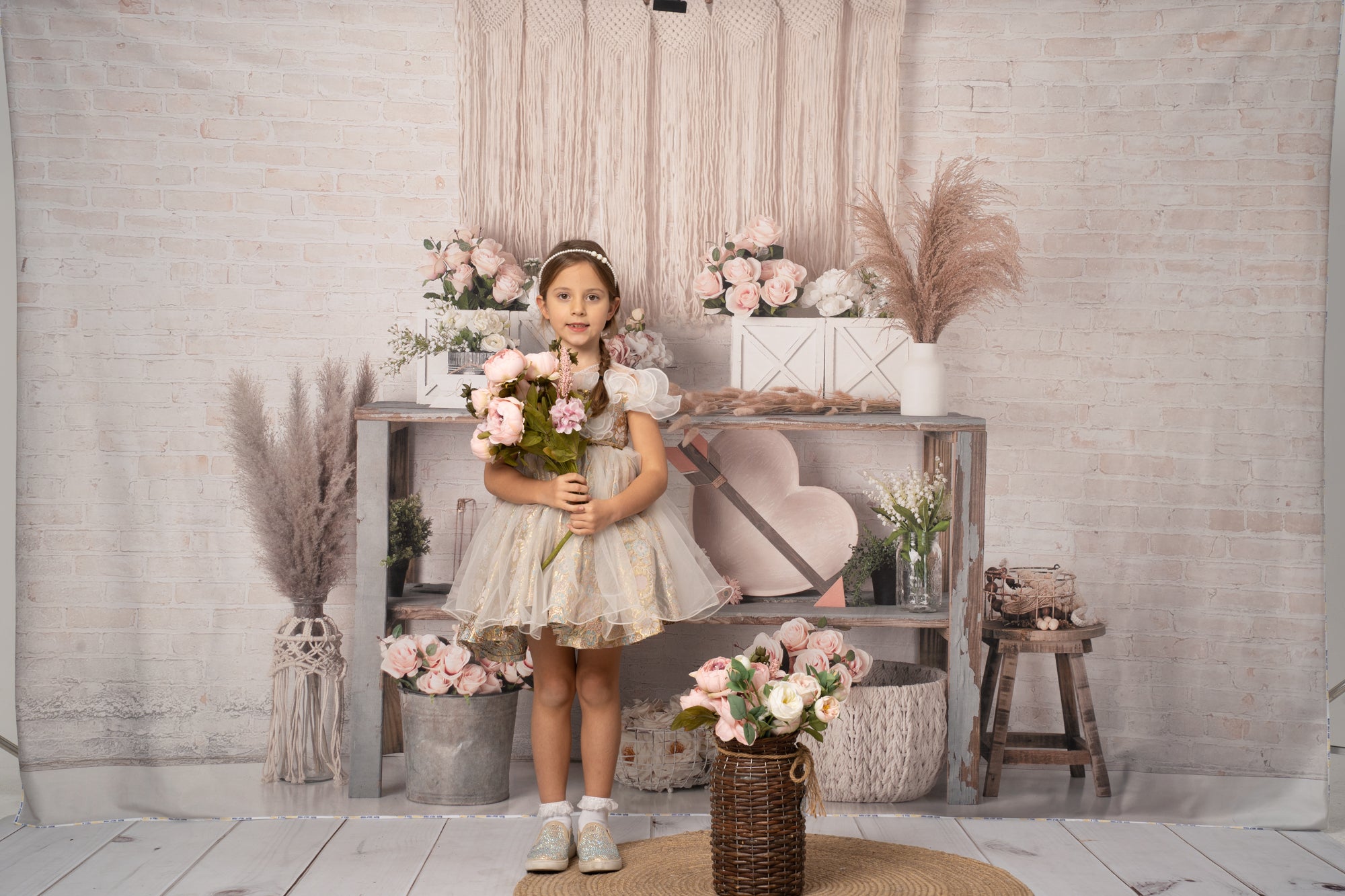 Kate Boho Valentine's Day Backdrop Designed by Mandy Ringe Photography