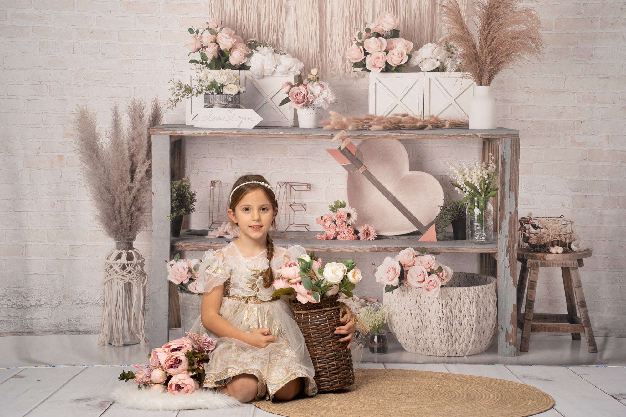 Kate Boho Valentine's Day Backdrop Designed by Mandy Ringe Photography - Kate Backdrop AU