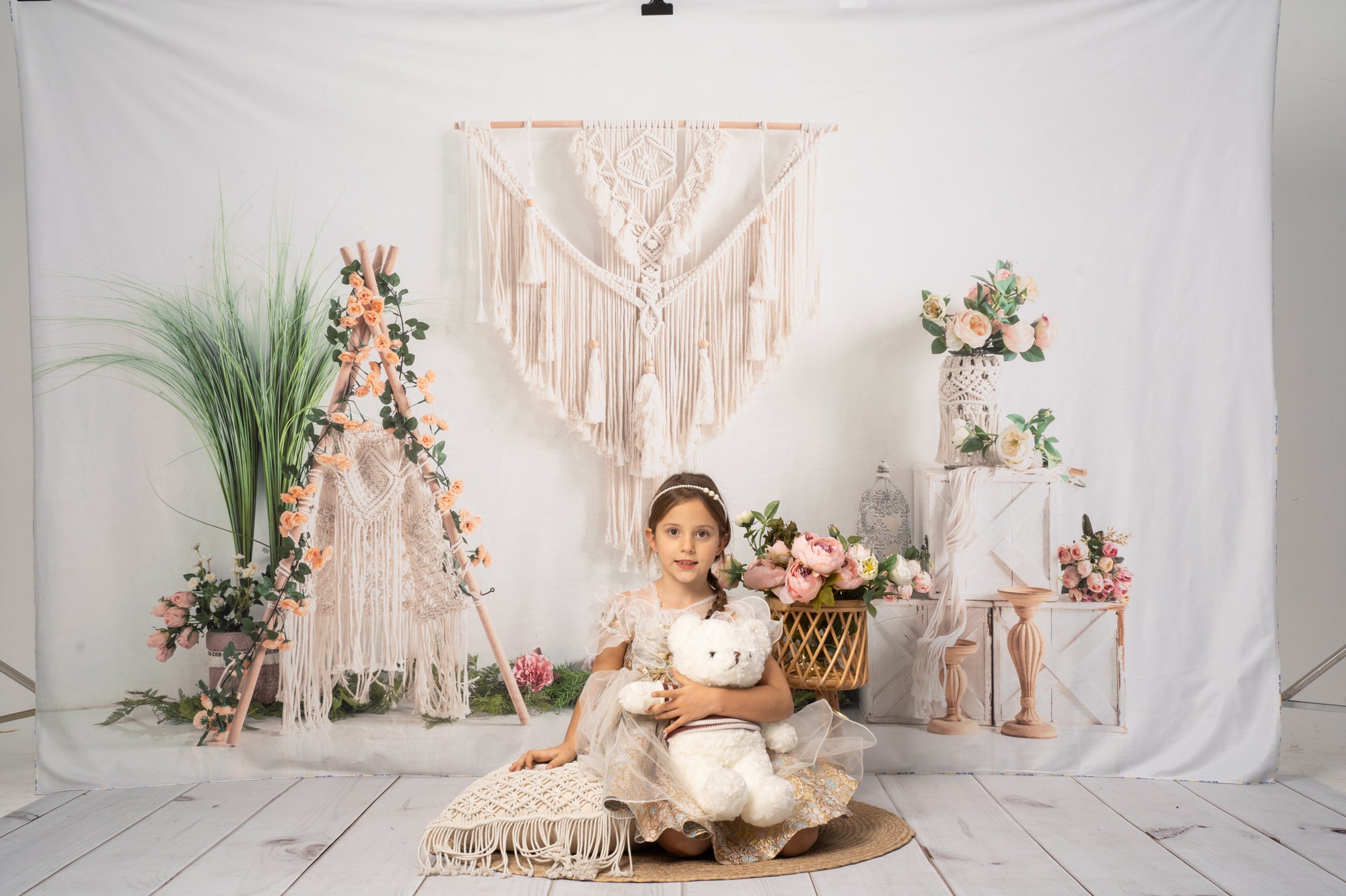 Kate Boho Tapestry Backdrop Mother's Day Spring Designed by Emetselch - Kate Backdrop AU