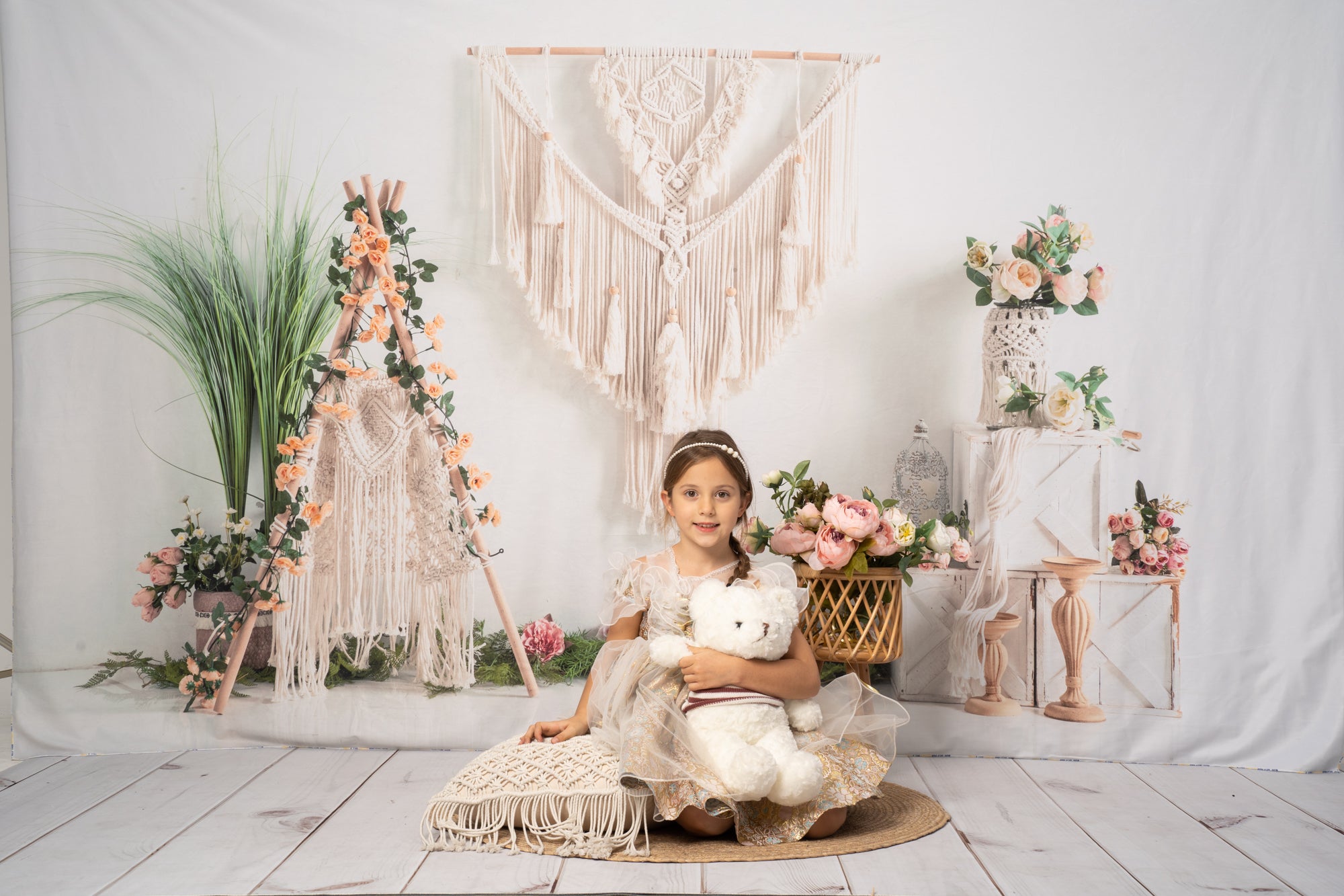 Kate Boho Tapestry Backdrop Mother's Day Spring Designed by Emetselch - Kate Backdrop AU