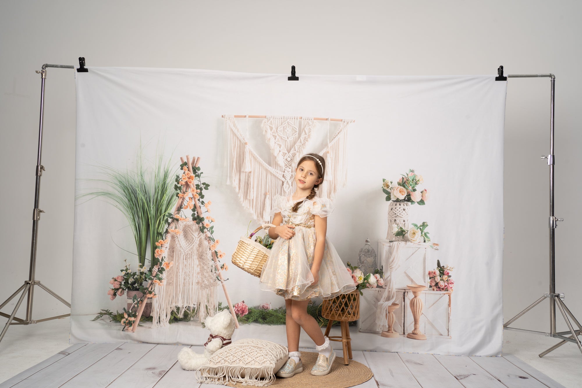 Kate Boho Tapestry Backdrop Mother's Day Spring Designed by Emetselch - Kate Backdrop AU