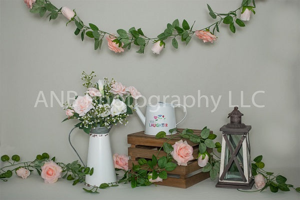 Kate Spring Fresh Flower Decoration Laughter Backdrop for Photography Designed By ANB Photography LLC