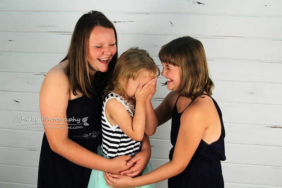 Kate Distressed White Shiplap Wood Backdrop designed by Arica Kirby