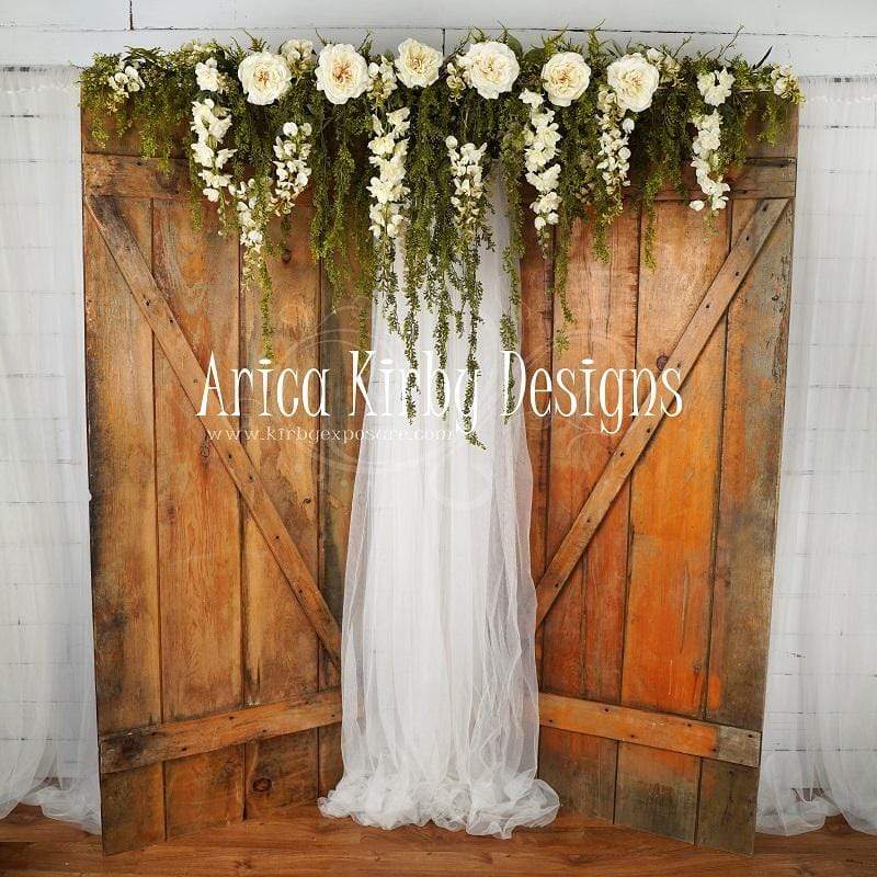 Kate Enchanted Cottage Spring Floral Doors Backdrop designed by Arica Kirby - Kate Backdrop AU