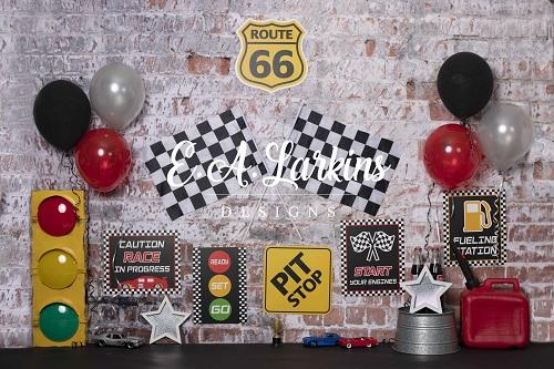 Kate Speed Racer with Balloons Backdrop Designed By Erin Larkins - Kate Backdrop AU