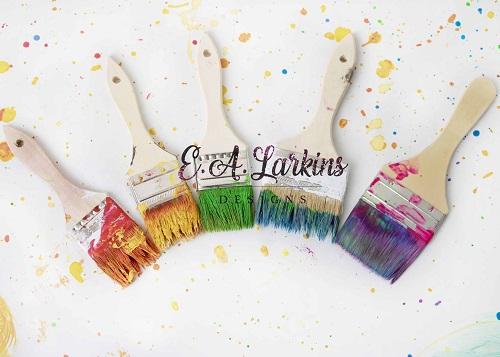 Kate Paint Brushes Backdrop for Photography Designed By Erin Larkins - Kate Backdrop AU