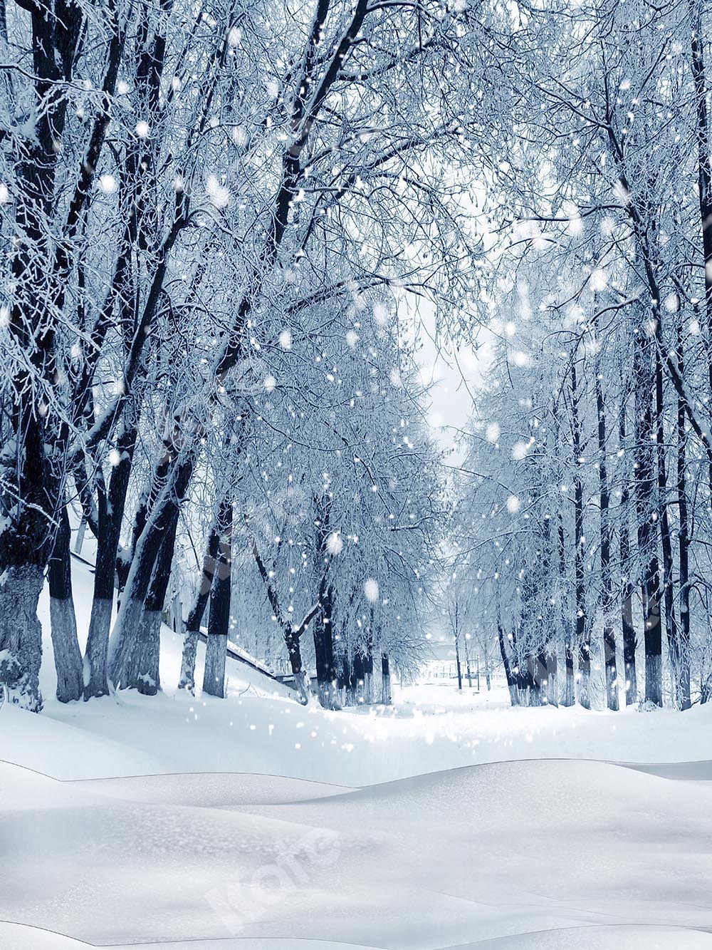 Kate Winter/Christmas Snow Forest Backdrop Designed by Chain Photography - Kate Backdrop AU