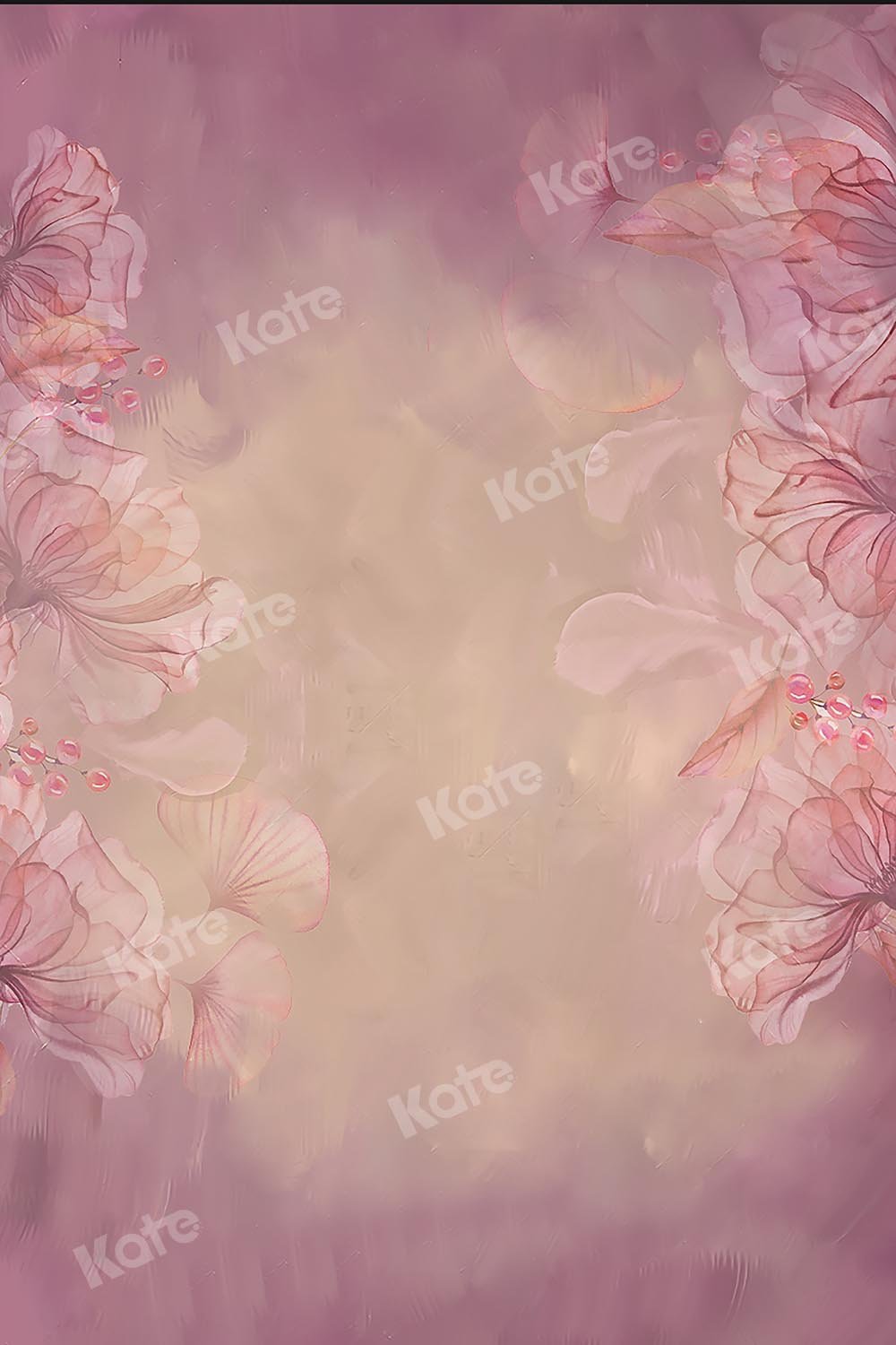 Kate Fine Art Floral Blurry Pink Backdrop Designed by GQ - Kate Backdrop AU