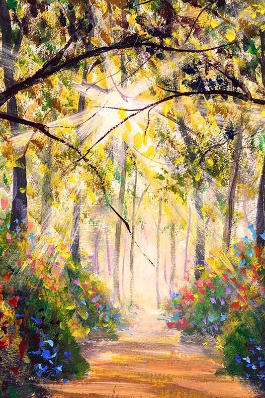 Kate Fine Art Grove Path Spring Autumn Backdrop Designed by GQ - Kate Backdrop AU