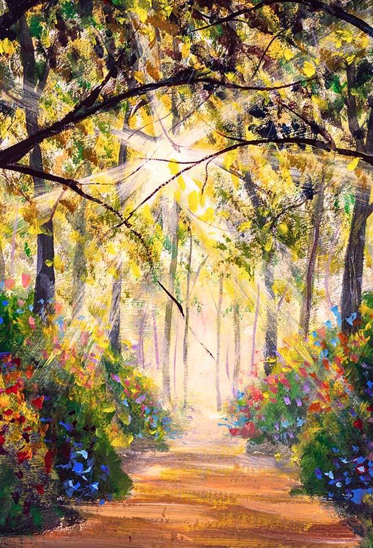 Kate Fine Art Grove Path Spring Autumn Backdrop Designed by GQ - Kate Backdrop AU