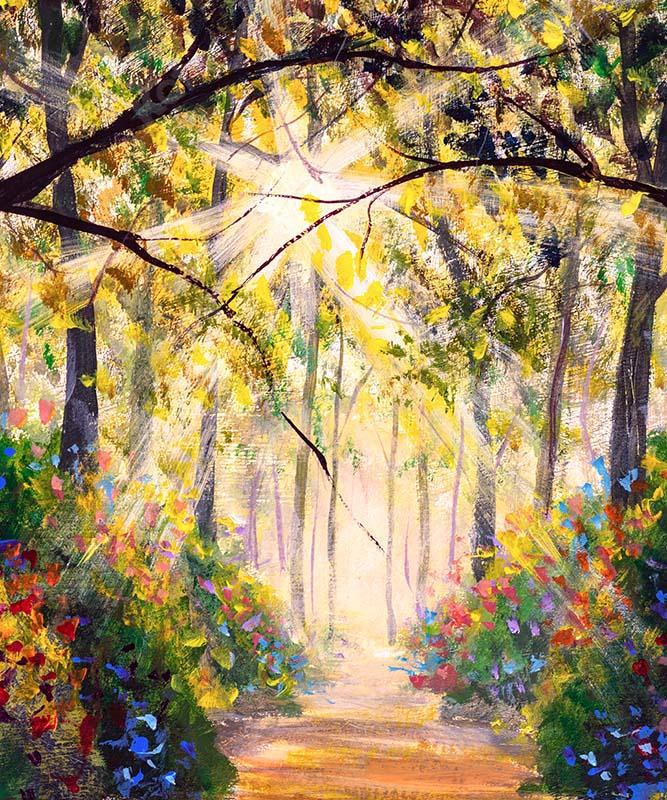 Kate Fine Art Grove Path Spring Autumn Backdrop Designed by GQ - Kate Backdrop AU