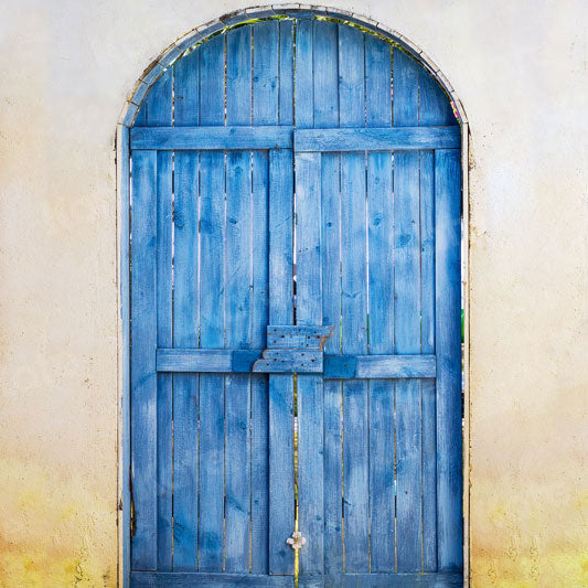Kate Summer Blue Wooden Door Backdrop Designed by Jia Chan Photography