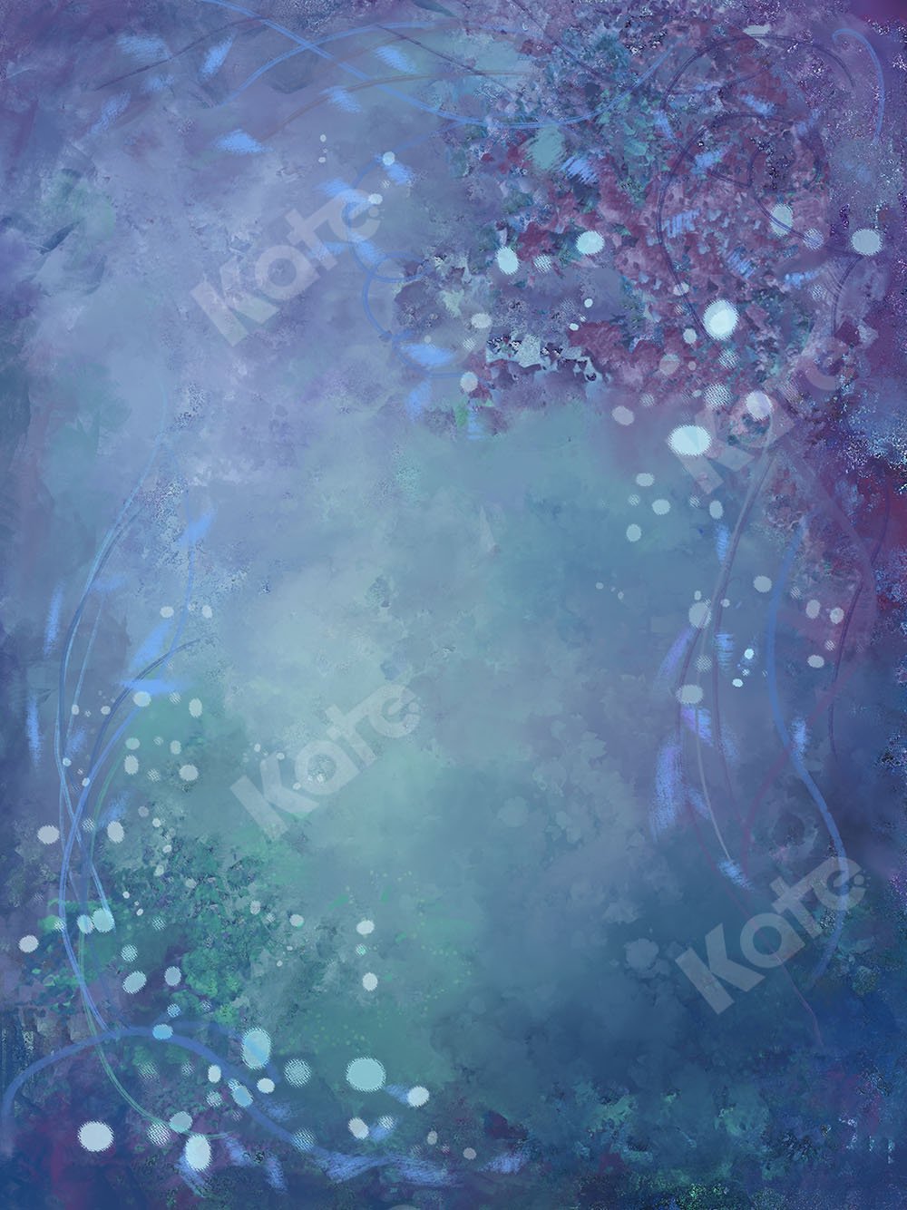 Kate Fine Art Backdrop Blue Florals Designed by GQ - Kate Backdrop AU