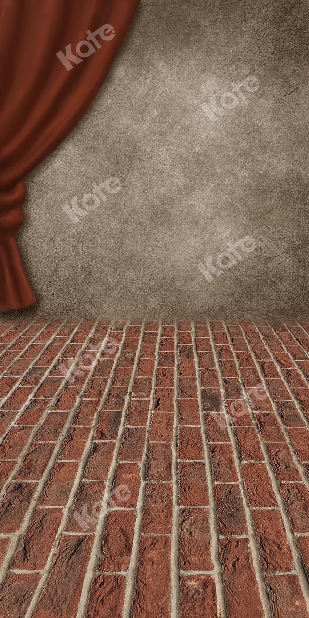 Kate Sweep Retro Stage Brick Floor Backdrop Designed by Chain Photography - Kate Backdrop AU