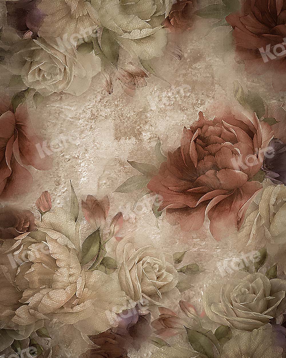 Kate Fine Art Florals Retro Peony Backdrop Designed by GQ - Kate Backdrop AU