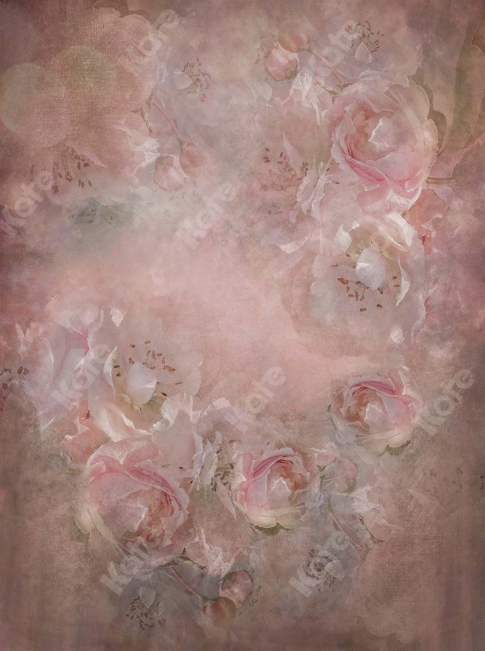 Kate Fine Art Blurry Floral Pink Backdrop Designed by GQ