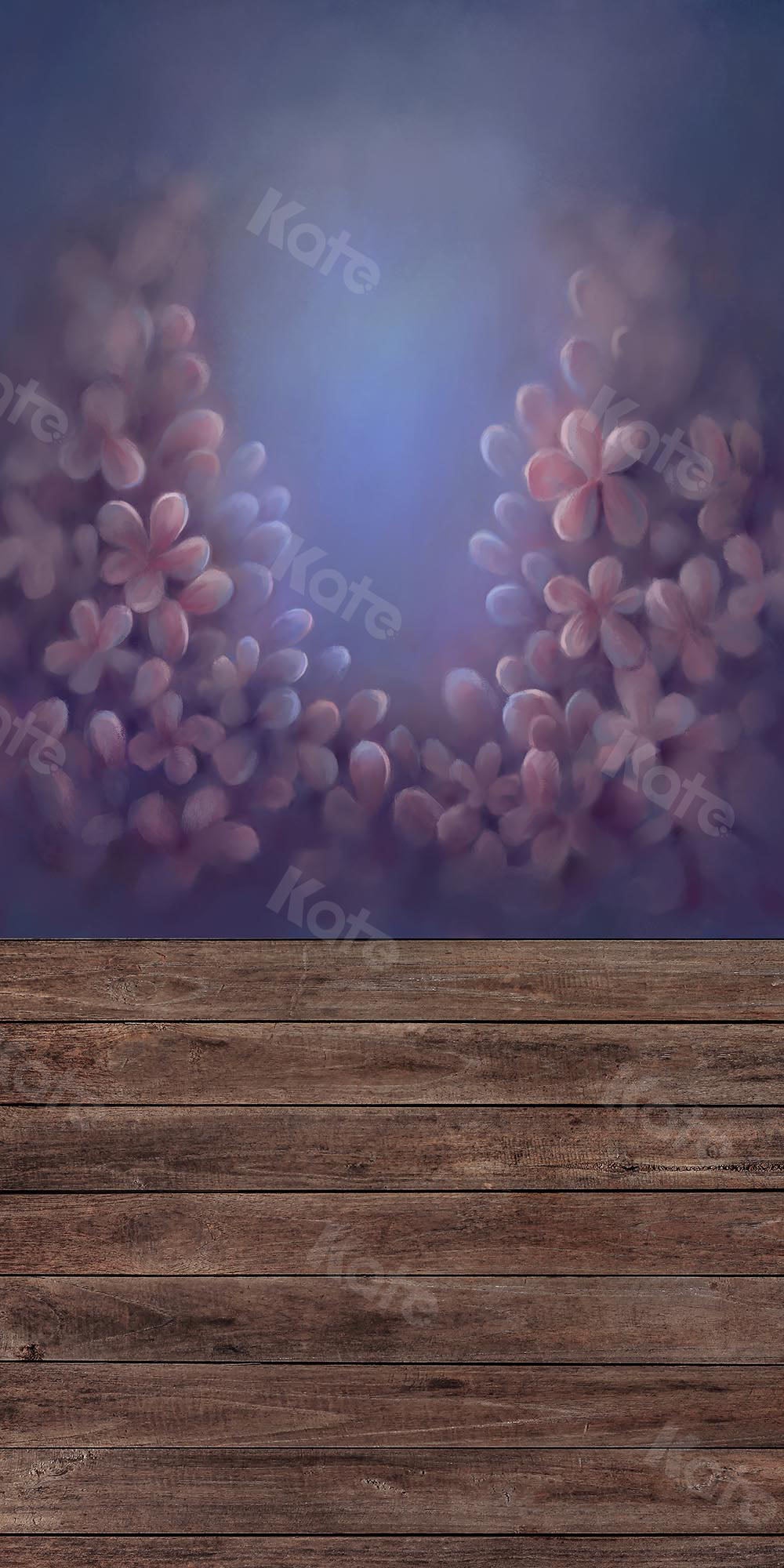 Kate Sweep Fine Art Floral Wood Floor Backdrop Designed by Chain Photography - Kate Backdrop AU