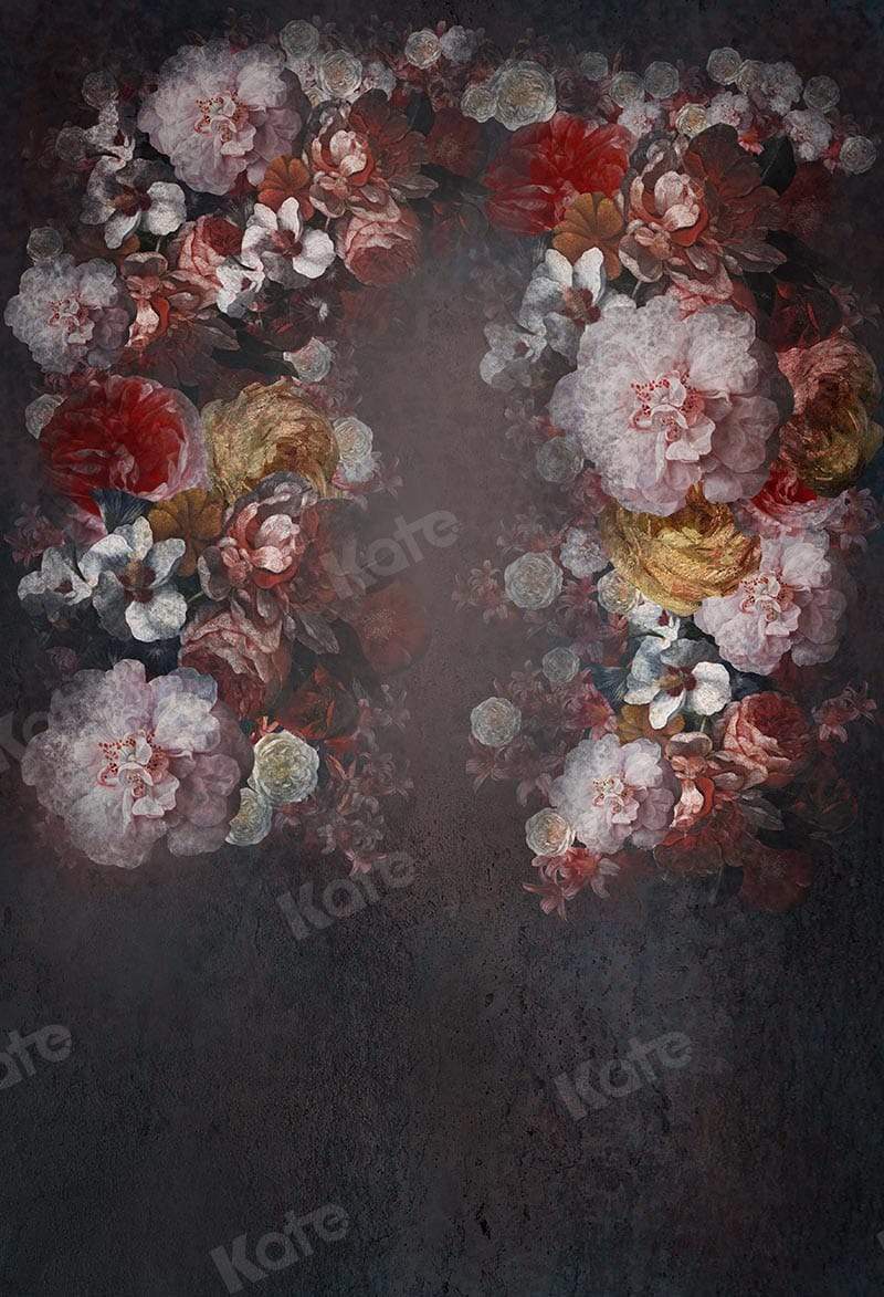 Kate Fine Art Flower Dark Tone Backdrop Designed by GQ - Kate Backdrop AU