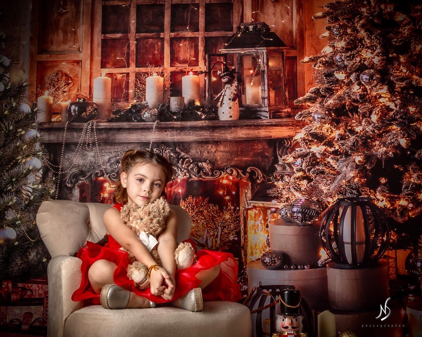 Kate Candlelit Christmas Tree Backdrop Designed by Chain Photography - Kate Backdrop AU
